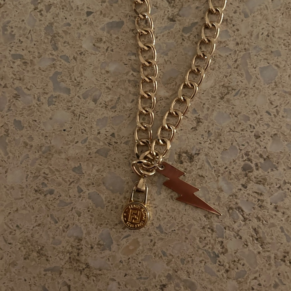 Authentic Fendi Charm, chain not authentic but included